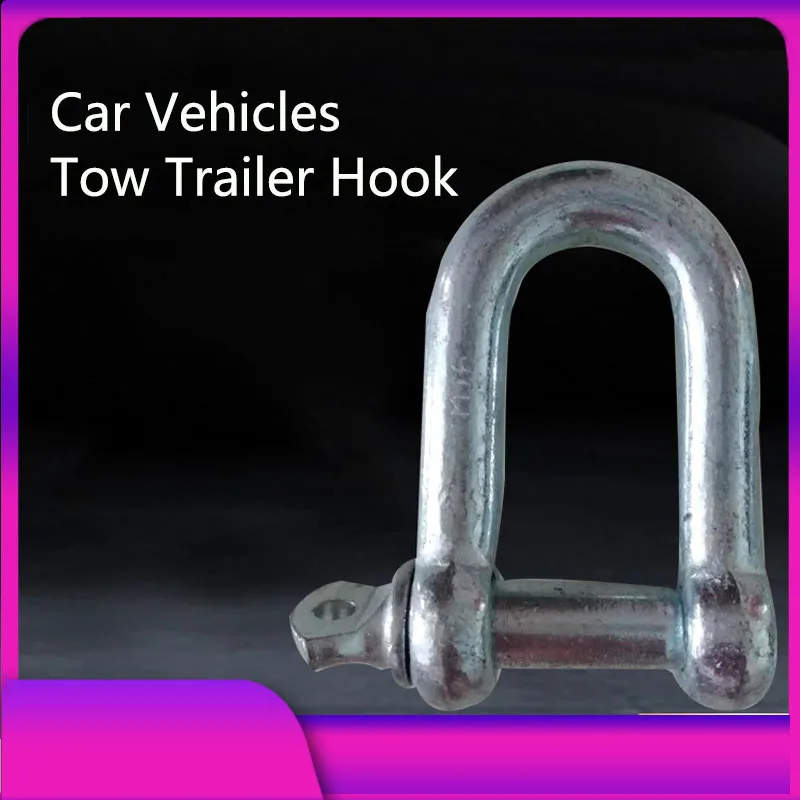 Car D Shackle Car Vehicles Tow Trailer Hook Stainless Steel Shackle Hooks D Rigging Shackle Hooks U Sling Bolt RV Accessories