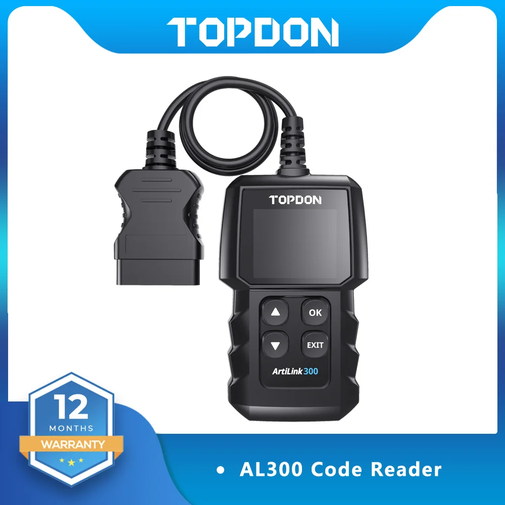 

AL300 TOPDON OBD2 Scanner OBDII Code Reader Car Diagnostic Tool OBD2 Automotive Scanner Engine Analyzer Auto Scan Tool