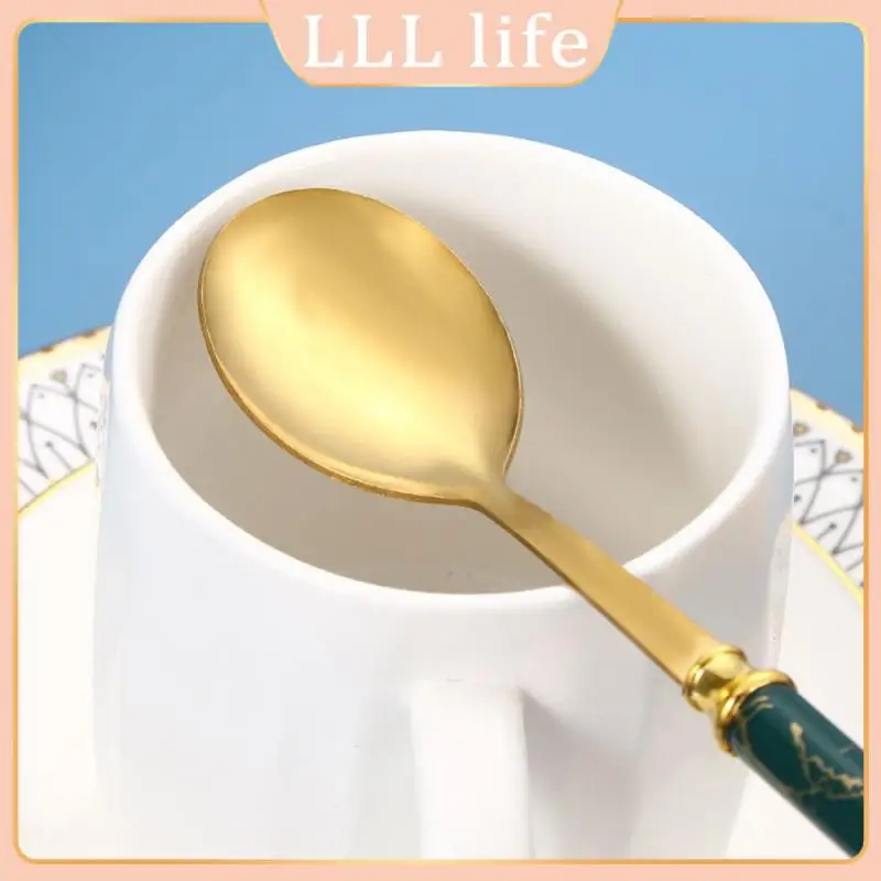 

Imitation Ceramic Dessert Scoop Creative Ice Cream Spoon Colored Mirror Polishing Soup Spoon Wholesale Tableware Stainless Steel