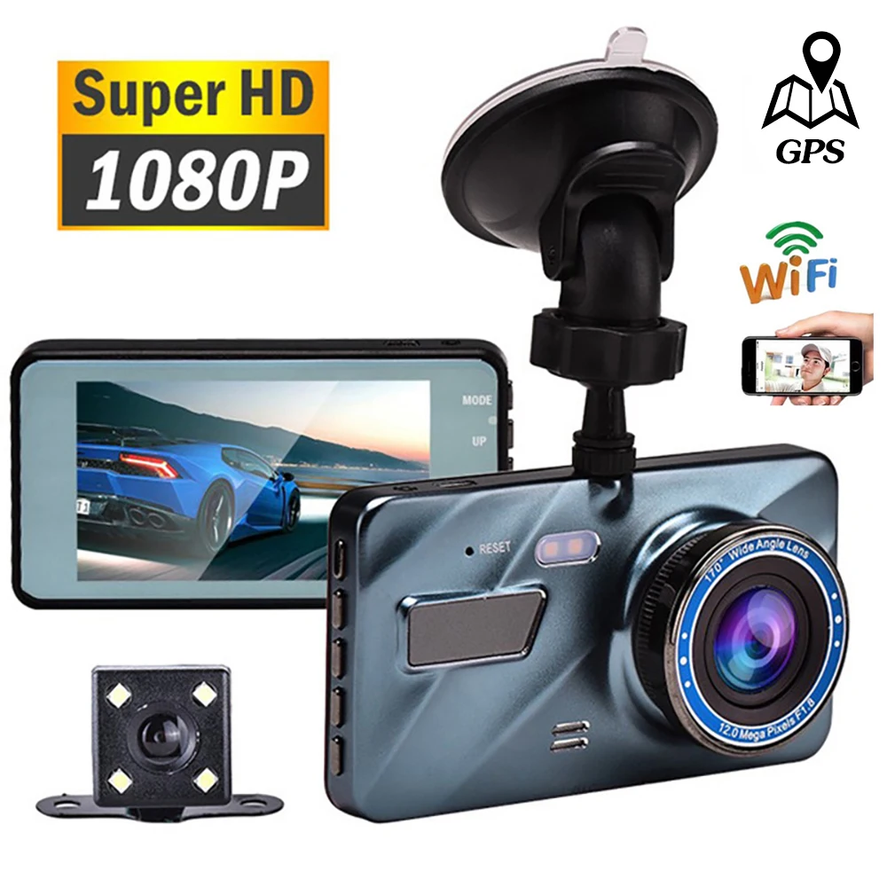 

Car DVR Dash Cam WiFi Full HD 1080P Rear View Camera Drive Video Recorder Night Vision Dashcam Black Box GPS Car Accessories
