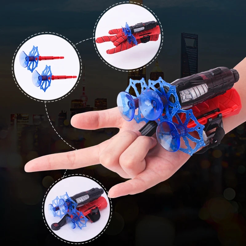 Genuine Marvel Spiderman Wrist Launcher Safety Soft Bullet Gun Toy Cartoon Anime Figure Spider Man Cosplay Toys Kids Gift |