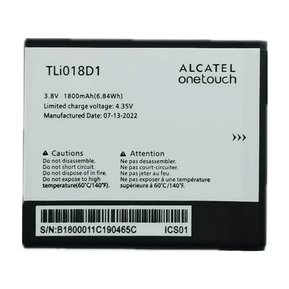 Оригинальный аккумулятор TLi018D1 TLi018D2 для Alcatel One Touch Pop D5 Dual 5038x OT5038X 3 5015D OT 5016