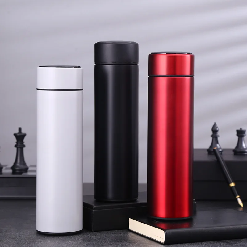 

500ml Stainless Steel Thermal mug Portable Smart Thermometer Water Bottle Simple Heat Preservation And Cold Preservation