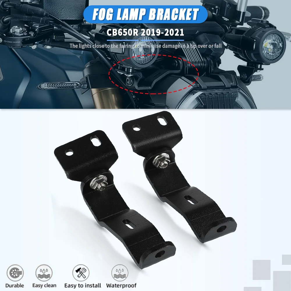 

Motorcycle Accessories Fog Lights Bracket FOR Honda CB650R LED Auxiliary Fog Light Driving Lamp CB 650R CB650 R 2019 2020 2021