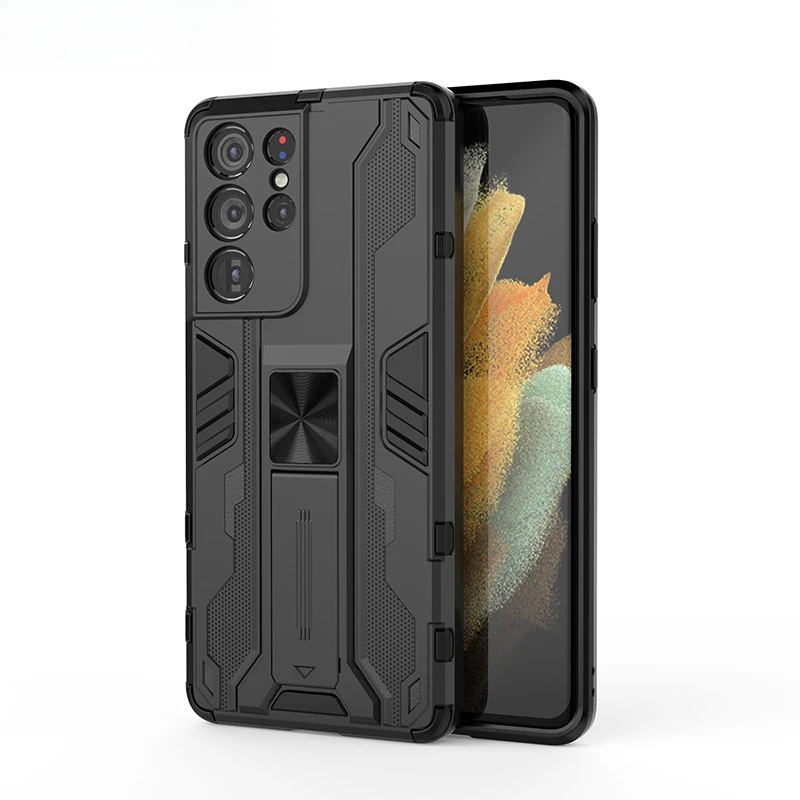 

Phone Case for Samsung S22 Pro Ultra Magnetic Bracket Mobile Phone Hard Shell Anti-drop Protective Cover Shockproof Shell