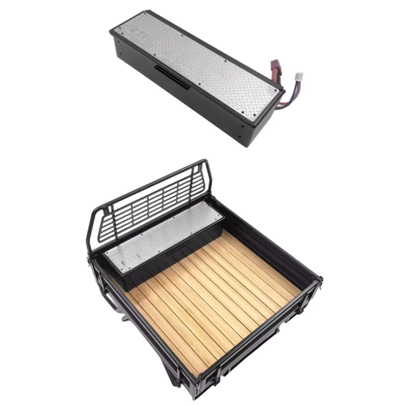 Металлическая откидная крышка аккумуляторная батарея для 1:10 RC Crawler Truck Boomracing BRX01 Killerbody LC70 задняя крышка