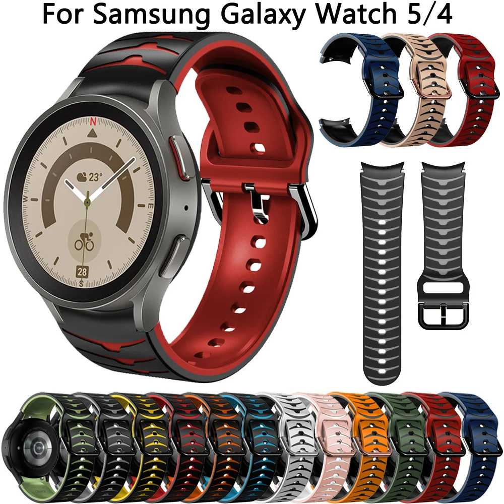 

20mm Silicone Wrist Strap For Samsung Galaxy Watch 5 Pro 40mm 44mm Smartwatch Band Watch 4 Classic 46mm 42mm Bracelet Watchbands