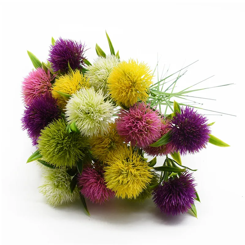 

5pcs Plastic Dandelion Vase for Home Decoration Accessories Wedding Decorative Flower Household Products Artificial Plants Cheap