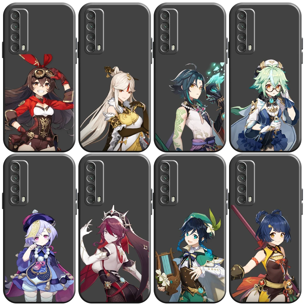 

Genshin Impact Project Game Phone Case For Huawei Honor 7 8 9 7A 7X 8X 8C V9 9A 9X 9 Lite 9X Lite Silicone Cover Funda Black