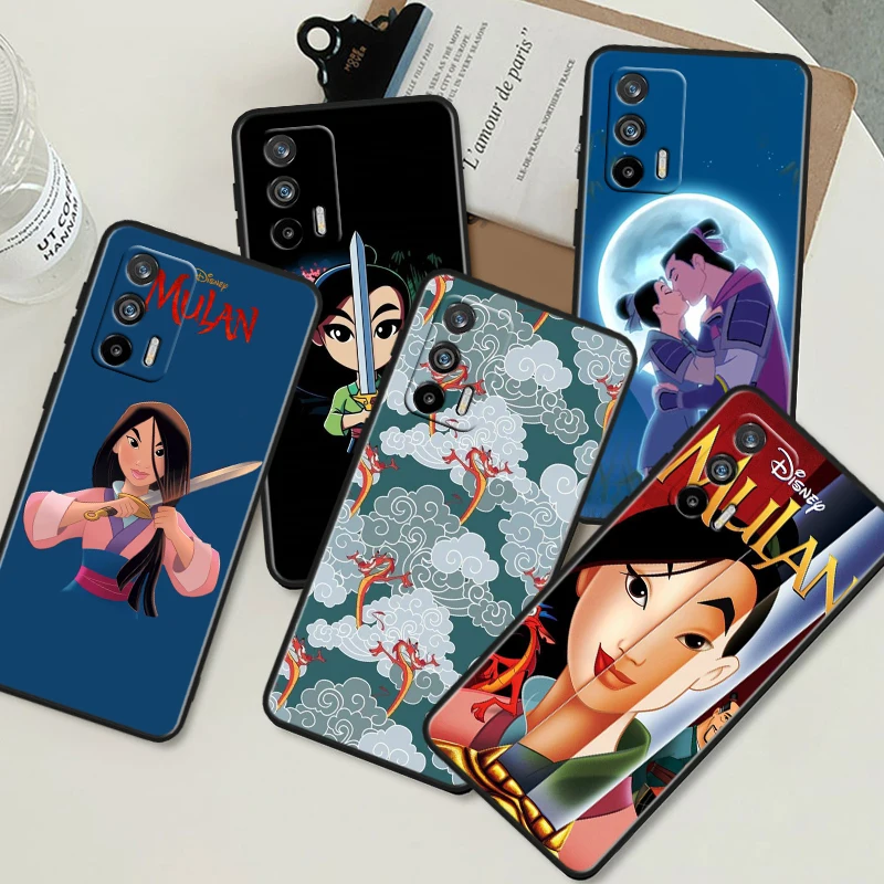 

Cool Disney Mulan For OPPO Realme GT Neo 5 SE 10 9i 8i 7i 6s 5 Narzo 50i 50A 240W Pro Plus Black Soft Phone Case