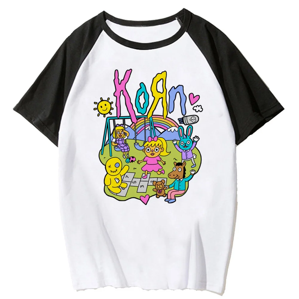 Korn футболки женские быстросохнущие дизайнерские с комиксами женская одежда