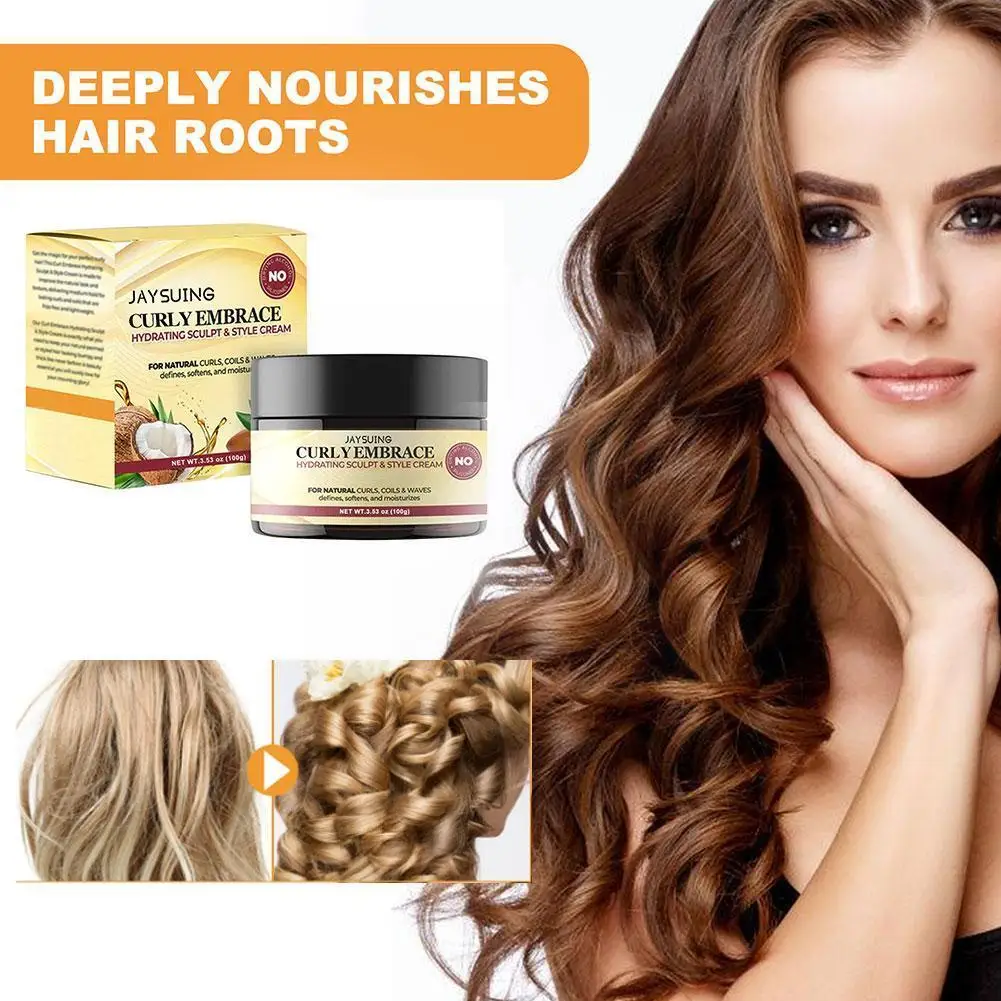 

Hair Styling Cream Long Lasting Hail Shaper Cream For Curly Hair Moisturizing Repair Shiny Hail Nutrition for Hail Care I7P5