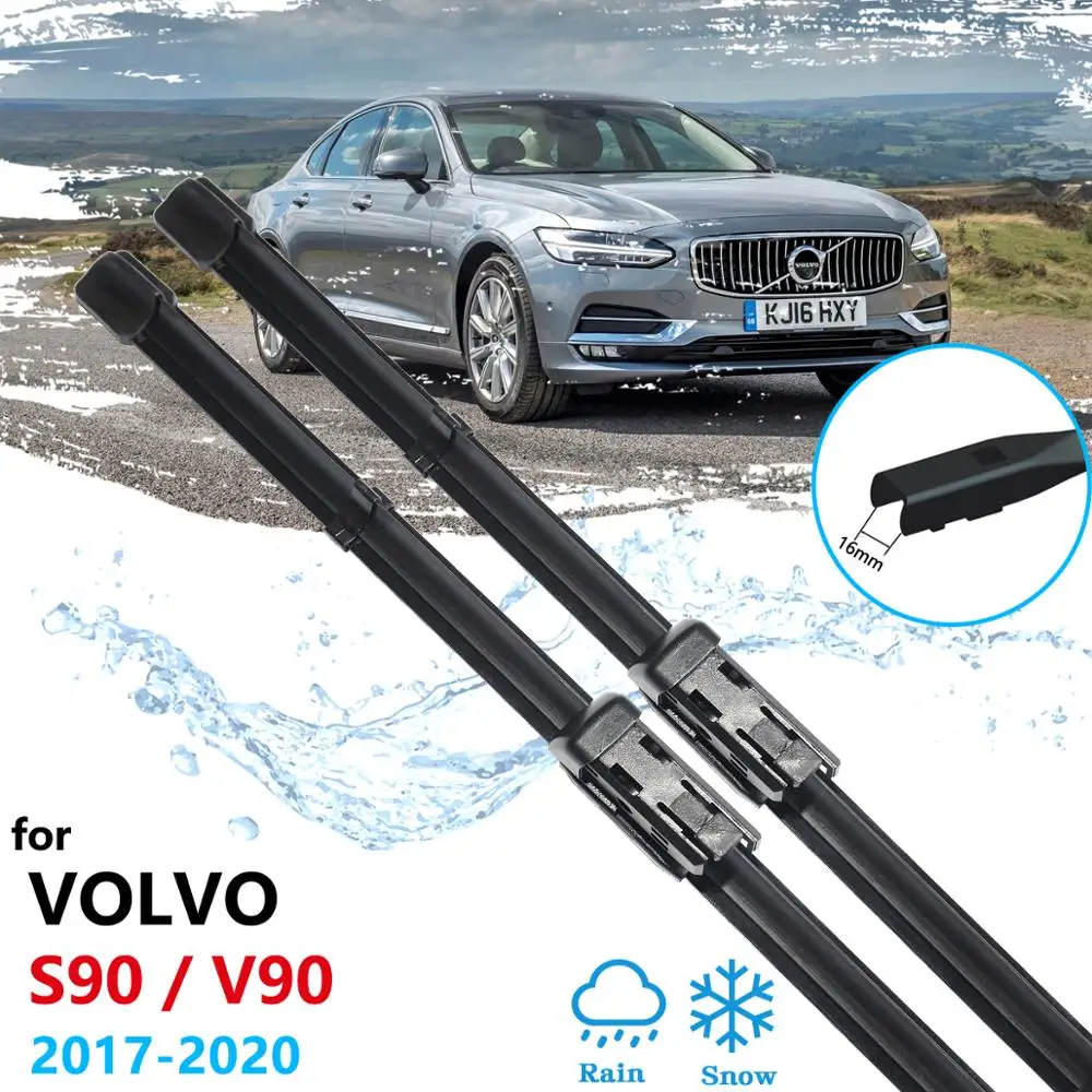 Car Wiper Blades for VOLVO S90 V90 2017 2018 2019 2020 S 90 V Windscreen Wipers T4 T5 T6 T8 D3 D4 D5 AWD Car Accessories Brushes