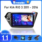 Автомагнитола Srnubi на Android 11 для Kia RIO 3 2011-2016, мультимедийный видеоплеер с навигацией, GPS, 2 Din, 4G, Wi-Fi, Carplay, стерео, DVD