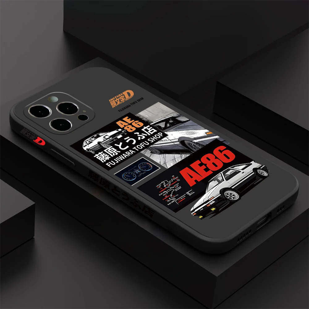 Initial D AE86 Phone Case for Vivo V30 V30e V29 V25 V21 Y50 Y36 Y35 Y28 Y22 Y21 Y20 Y17 Y16 Y15s Pro 4G 5G TPU Soft Cover
