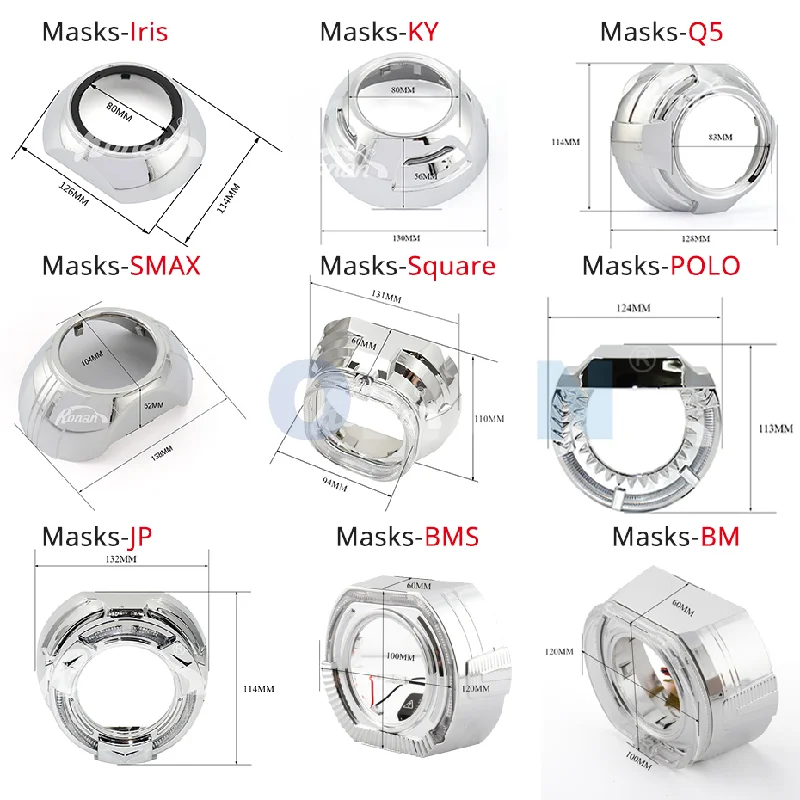 Фото Ronan 40 Вт 3 дюйма Bi-Led объектив проектора 4,3 K 6K 2000LUX для H1 H4 H7 9005/9006 розетка Автомобильная фара модернизация полный комплект №5