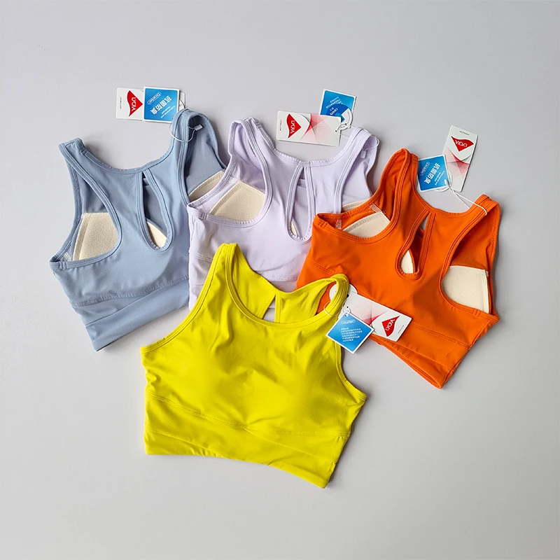Женский бесшовный спортивный бюстгальтер быстросохнущий нейлоновый топ для
