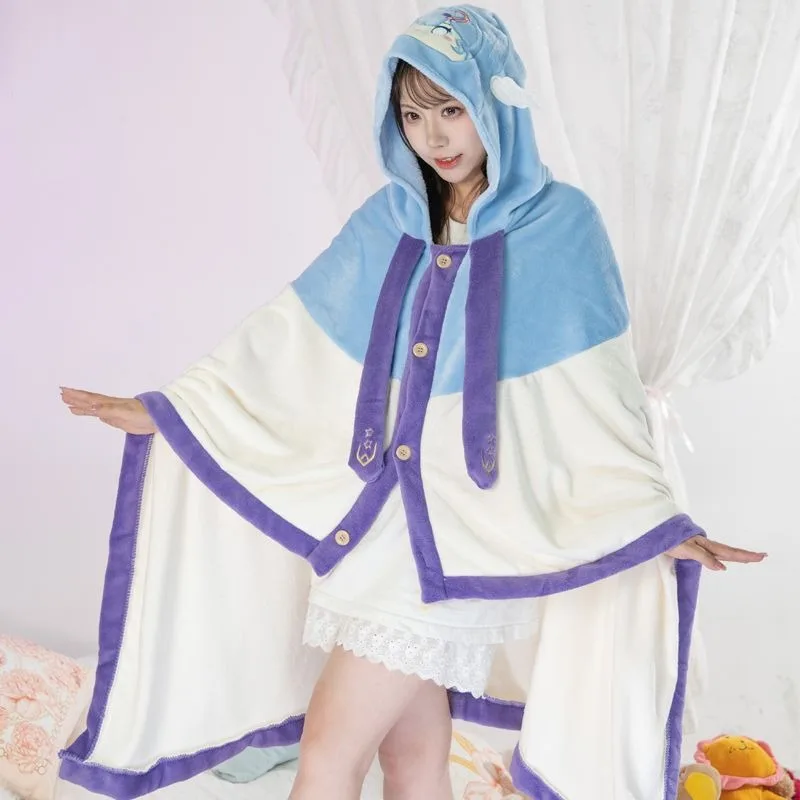 Фото Honkai: Star Rail Robin Feixiao Firefly Aventurine плащ для косплея Genshin Impact Furina теплая шаль с капюшоном в стиле аниме носимая накидка в подарок №3