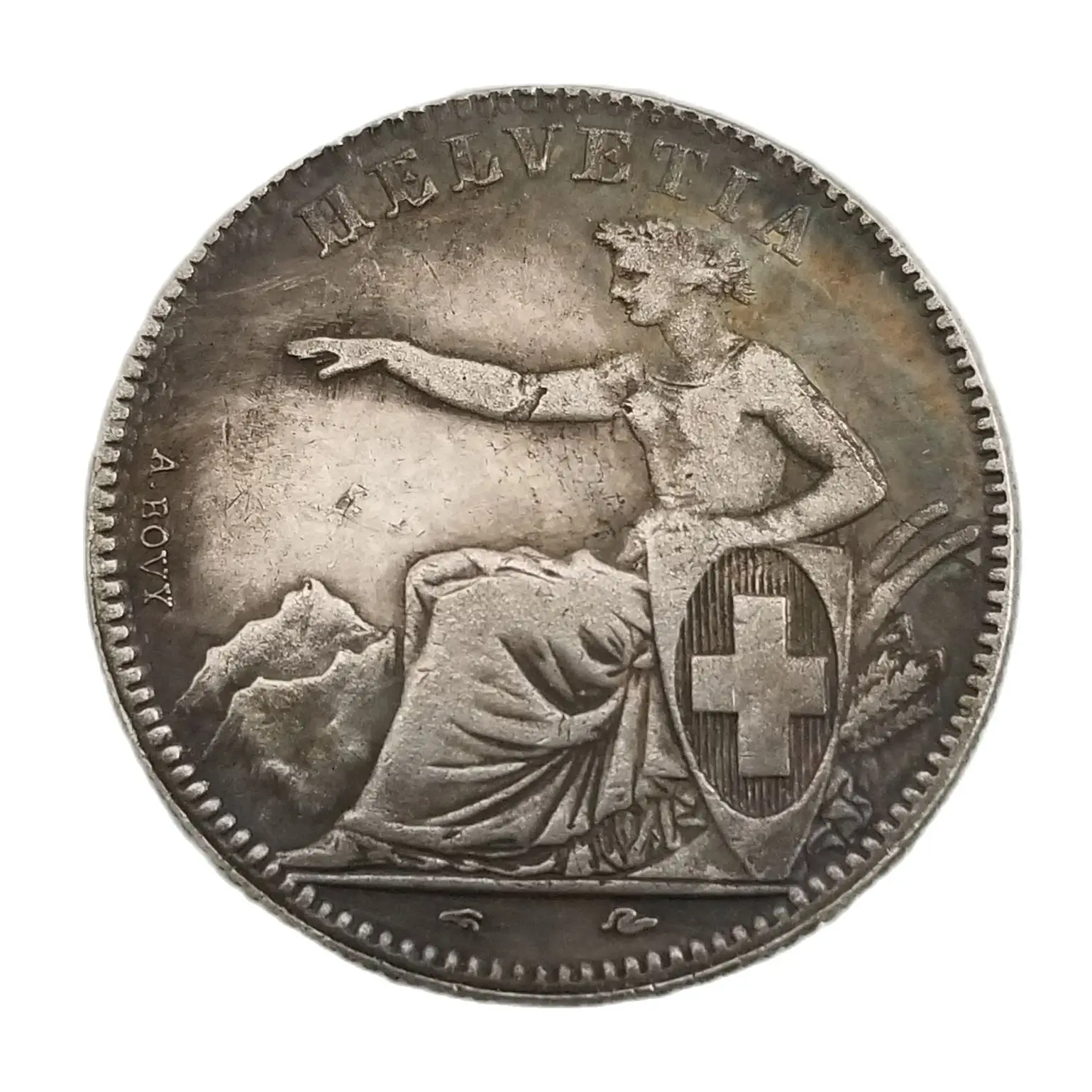 

1850 2Fr. Швейцарские посеребренные монеты, домашний декор, монеты, волшебные предметы на удачу, копия монет, монеты, рождественские подарки