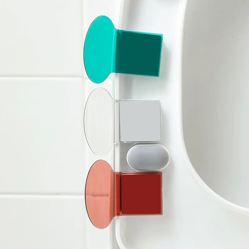 

Portable Toilet Seat Lifter Nordic Transparent Avoid Touching Plastic Seat Lid Sanitary Closestool Adhesive Bathroom Accessory