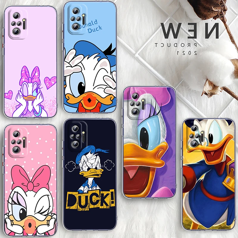 

Disney Cartoon Donald Duck Phone Case For Xiaomi Redmi Note 11E 11S 11 11T 10 10S 9 9T 9S 8 8T Pro Plus 5G Transparent Cover