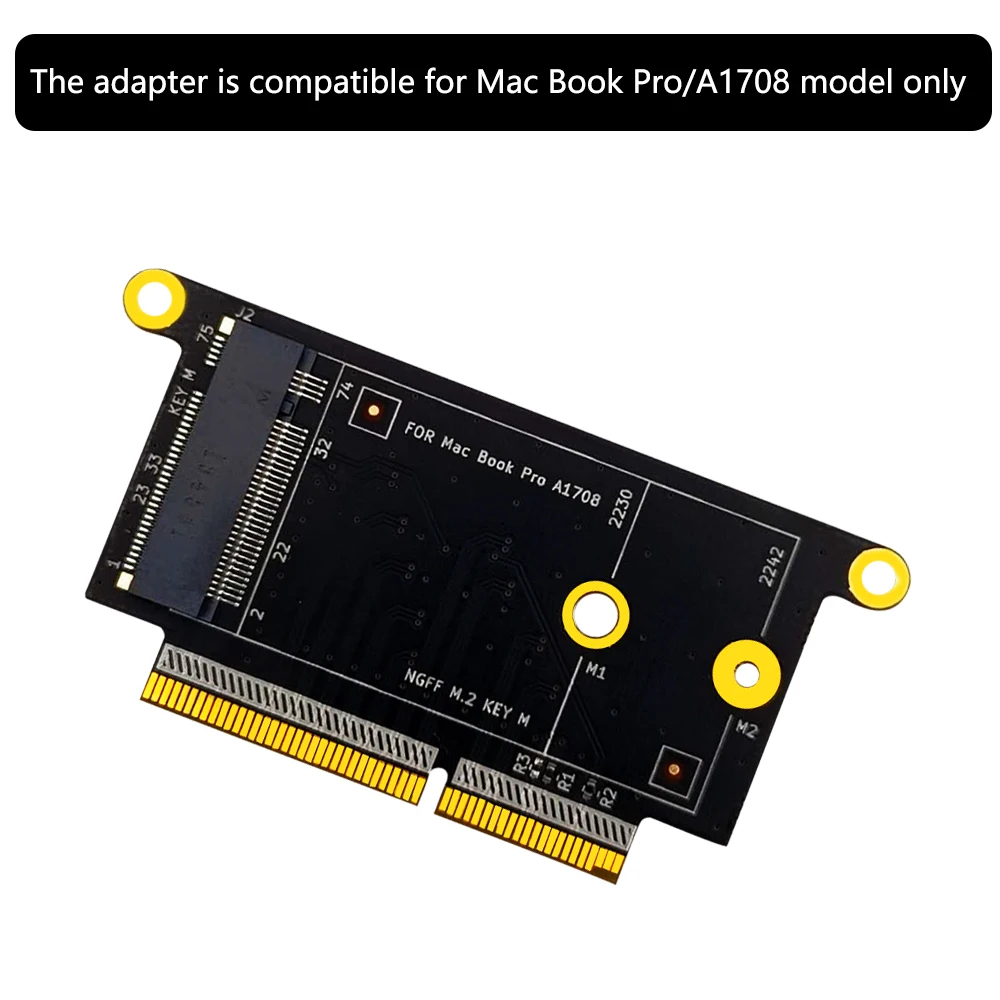 Адаптер M2 SSD для Macbook 1708 NVM-e поддерживает 2230 дюйма 2242 Φ M.2 Apple Pro A1708 адаптер