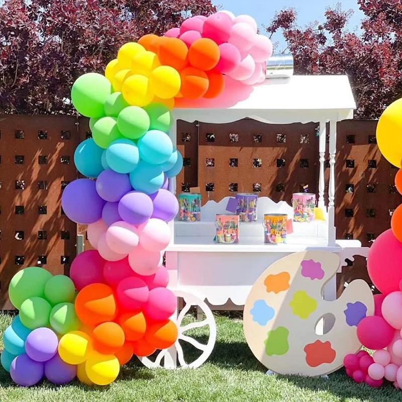 Rainbow Balloon Arch Garland Kit Multicolor Latex Ballons For  Carnival Circus Theme Birthday Wedding Decor Baby Shower Party