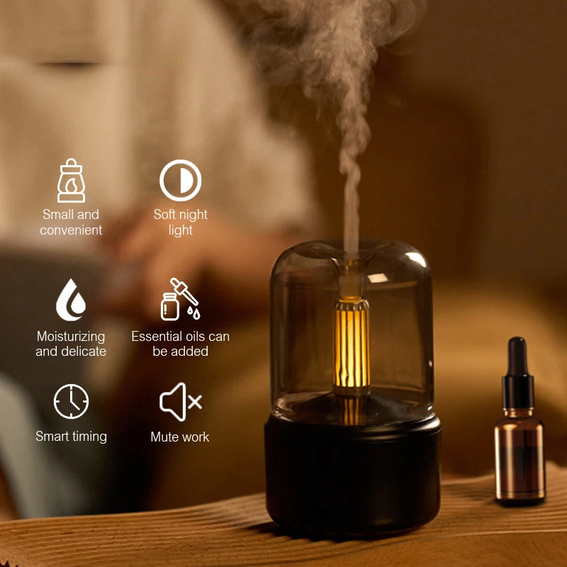 

Universal Multi-function Candlelight Atmosphere Light Water Tank Aromatherapy Machine Power Failure Protection Home Decoration