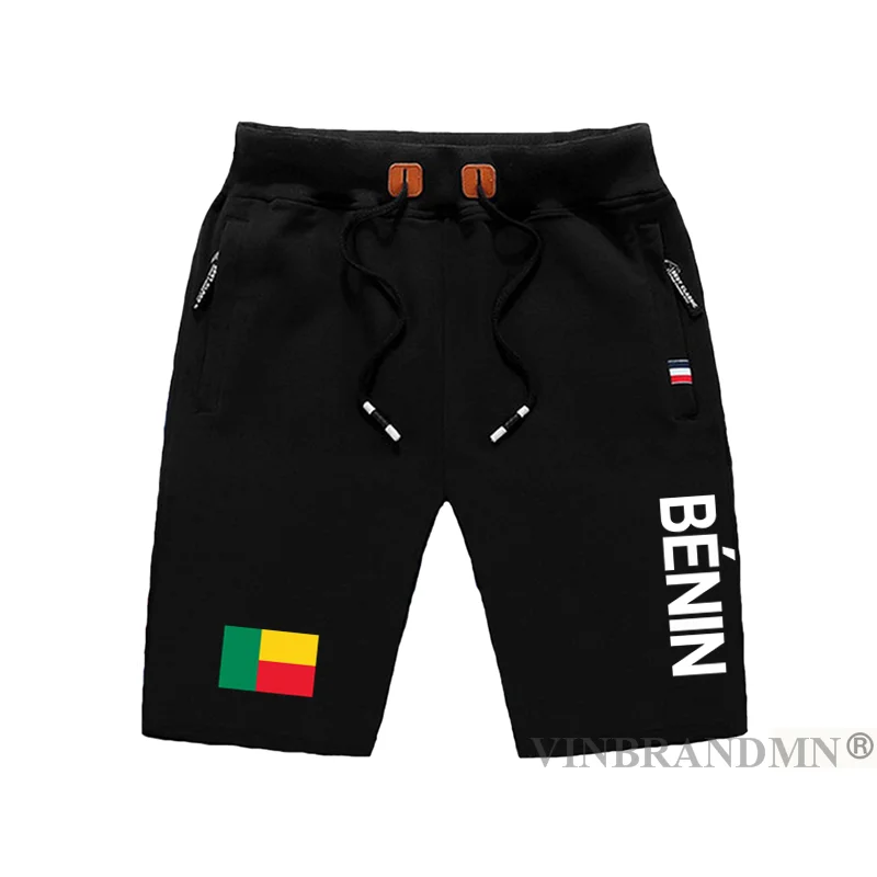 

Бенин Beninese мужские пляжные шорты с флагом для тренировок на молнии с карманом для пота бодибилдинга из чистого хлопка BEN BJ Dahomey