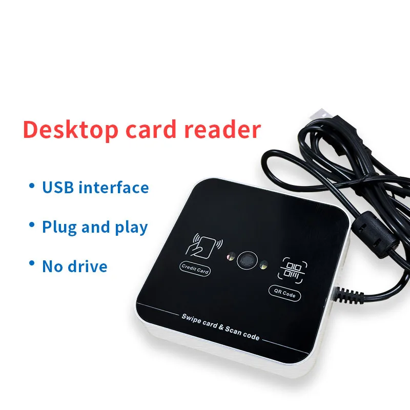 

Бесконтактный RFID-считыватель 1d 2d QR-сканер штрих-кода 125 кГц 13,56 МГц USB-интерфейс Устройство считывания QR-кодов
