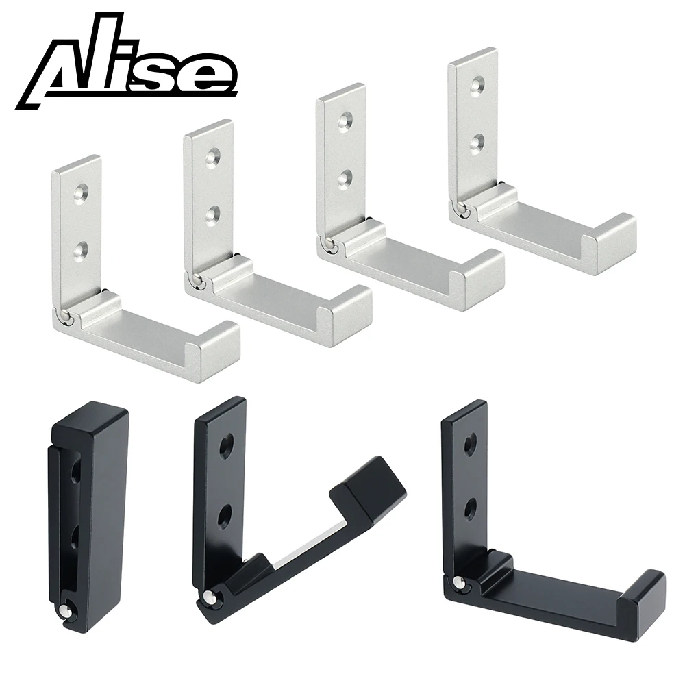 

1pcs Foldable Wall Hook, Hidden Robe Towel Coat Hook stainless steel Hook for Home Kitchen Bathroom Matte Black Towel Hanger