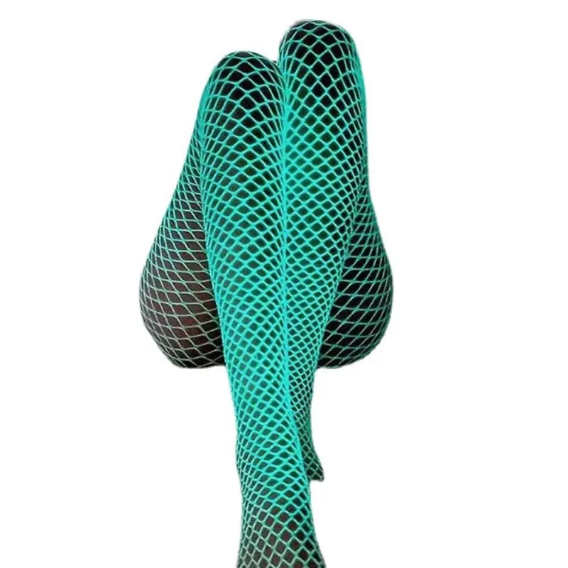 

Women Noctilucence Hot Hollow Out Fishnet Stockings Stylish Party Club Mesh Pantyhose New Fashion Luminous Nylon White Tights