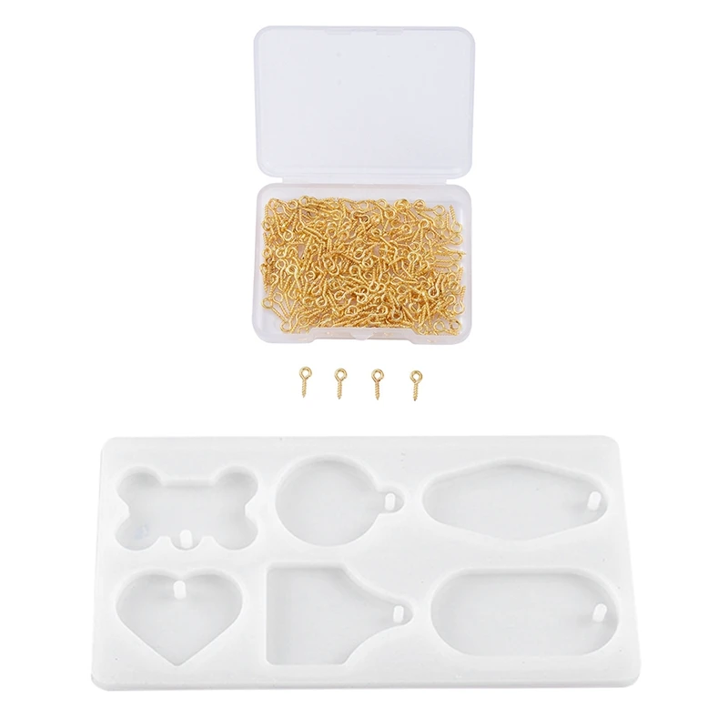 Овечьи глаза искусственные гвозди в коробке Золотая и эпоксидная форма сделай