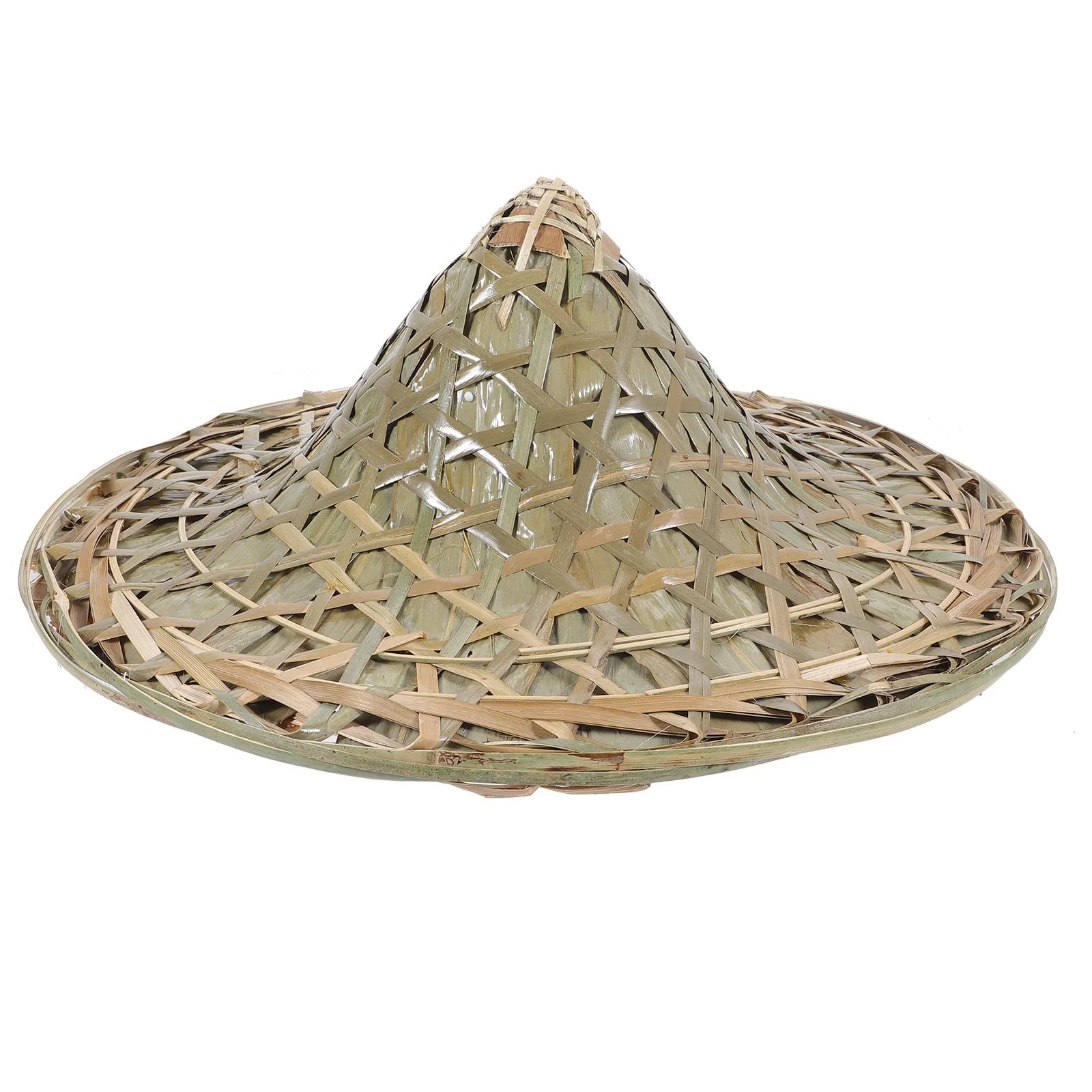 

Hat Sun Straw Bamboo Oriental Chinese Farmer Cone Coolie Vietnamese Hats Party Funny Conical Japanese Garden Paddy Rice Brim