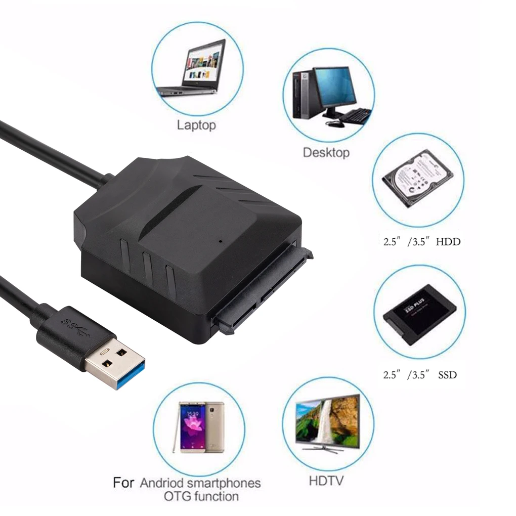 

Кабель-адаптер USB к SATA 3, Sata к USB 3,0, поддержка 22Pin 2,5 3,5 дюймов