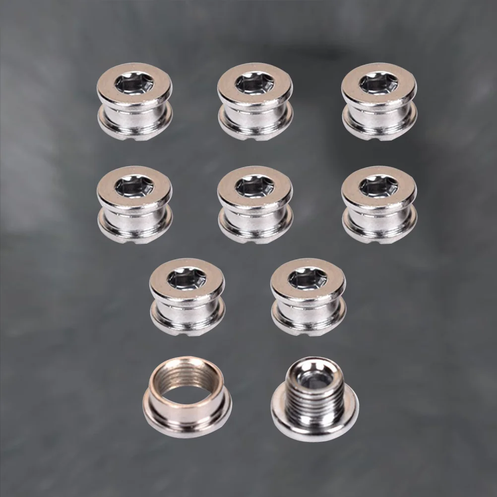 

10 Sets Crank Bolts Steel Durable Premium Chainwheel Crankset Nut for Parts Bicycle Bike Accessory