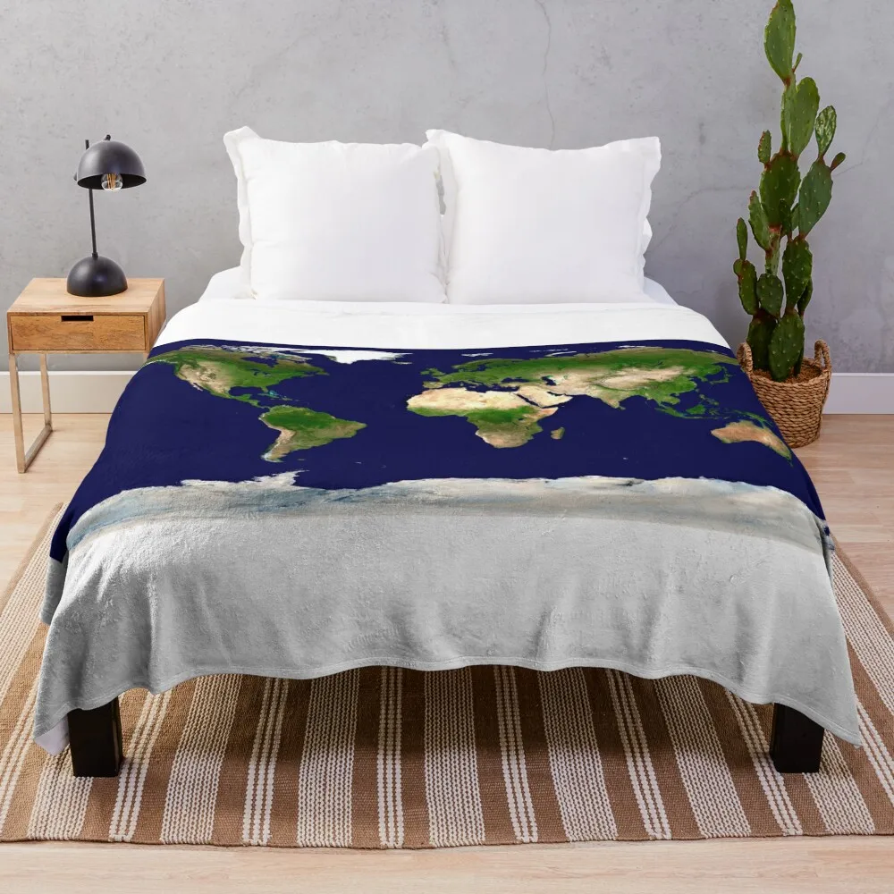 Карта Всего Земли (E050/0570) Пледы и пледы Одеяла из фланелевой ткани для кемпинга