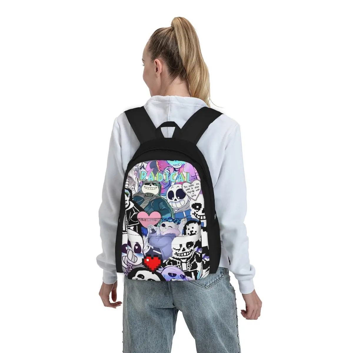 Undertale Sans Game Cube игровой женский рюкзак Mochila Trend студенческая школьная сумка для