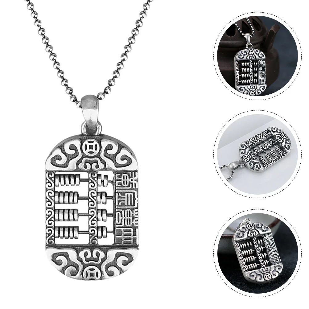 

Abacus Charm Necklace Pendant Necklace Creative Neck Chain Neck Jewelry