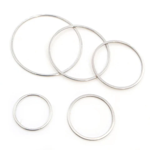 20pcs 15/20/25/30/35/40mm 316 Brincos de ouro em aço inoxidável Brincos com arame de ouvido de círculo de big círculo