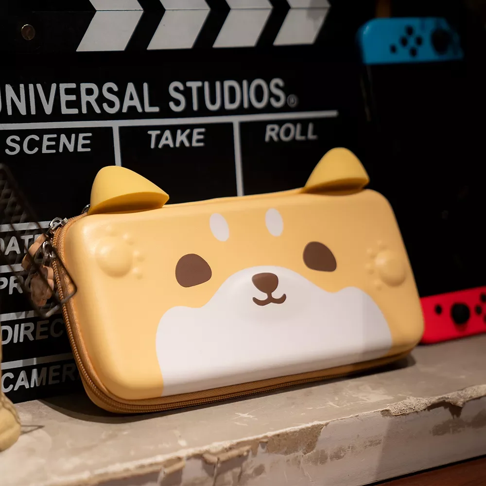 

2023GeekShare Cute Dog Ears Yellow Storage Bag Protables For Nintend Switch Strap Pharaoh Travel Carrying Case for Nintendo Swit