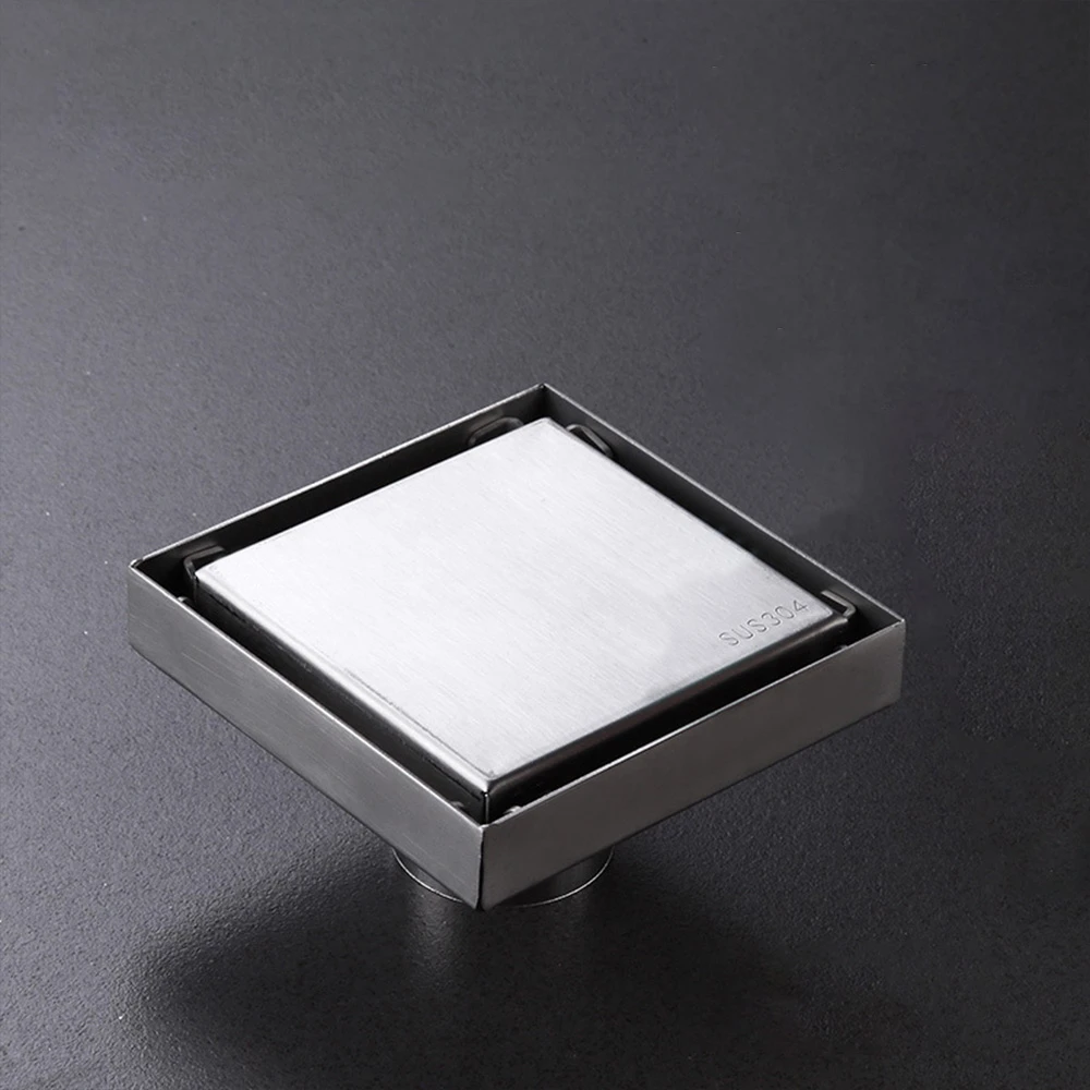 

Square Floor Drains Invisible Anti-odor Shower Drain Stainless Steel Waste Filter Drainage for Bathroom Kitchen Toilet 10/15cm