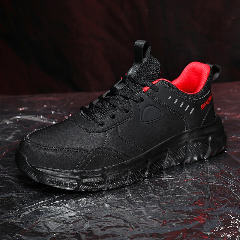 2020 Men Sneakers Microfiber Leather Casual Shoes Breathable Lac-up Mens Shoes Lightweight Walking Sneakers Zapatillas Hombre