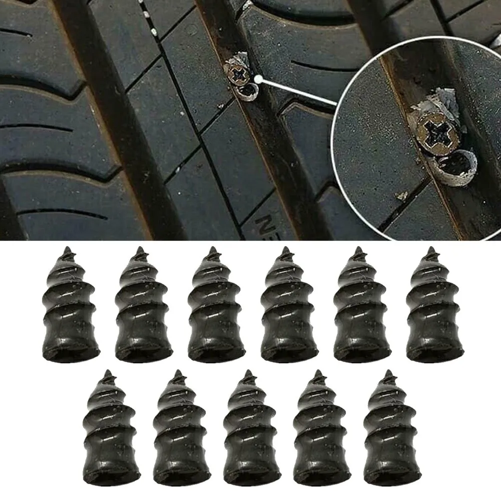 

10pcs Motorcycle Car Vacuum Tyre Tire Repair Universal Tubeless Tire Repair Rubber Nails With A Screwdriver Repair Accessories