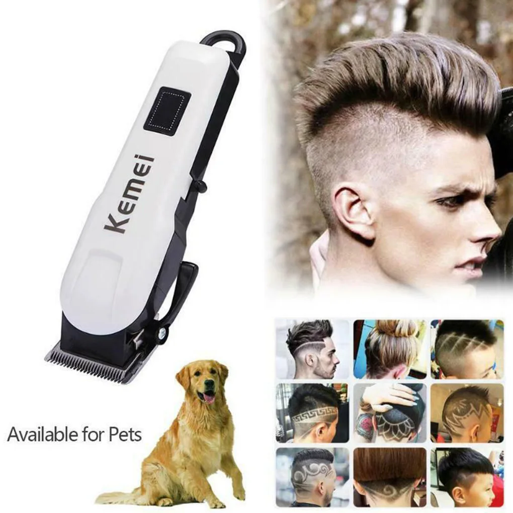 

Electric Hair Trimmer Rechargeable Hair Clipper Barber Home Haircutting Grooming Edge Trimming Tool US Plug