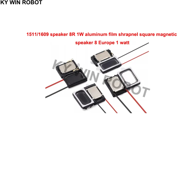

2PCS/LOTS 1511/1609MM speaker 8R 1W aluminum film shrapnel square magnetic speaker 8 Europe 1 watt smart watch laptop With line
