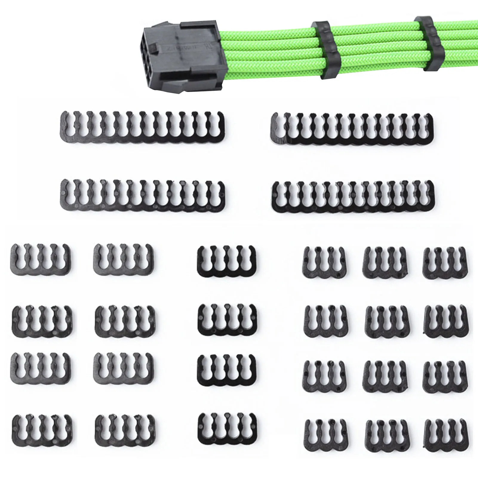 

PC Cable Comb 3 Sizes Computer Cable Management Comb Fits 3.0 To 3.6 Mm PC Power Cables Extension Cable Comb Clamp Organizer Set