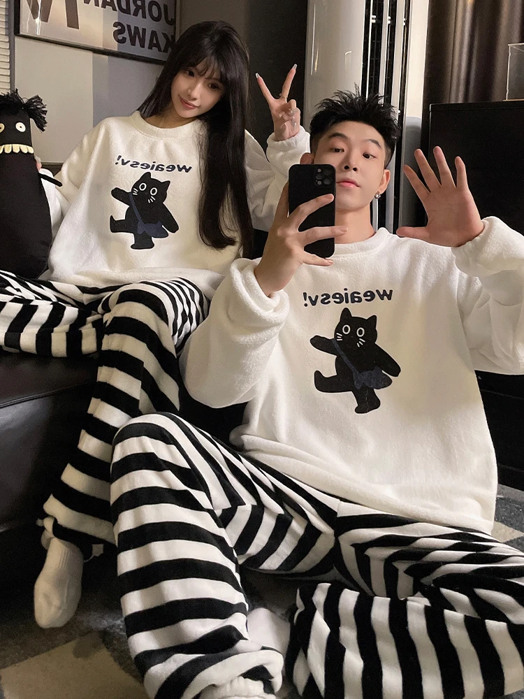 Можно носить на улице пижамы для девочек зимний утепленный фланелевый комплект