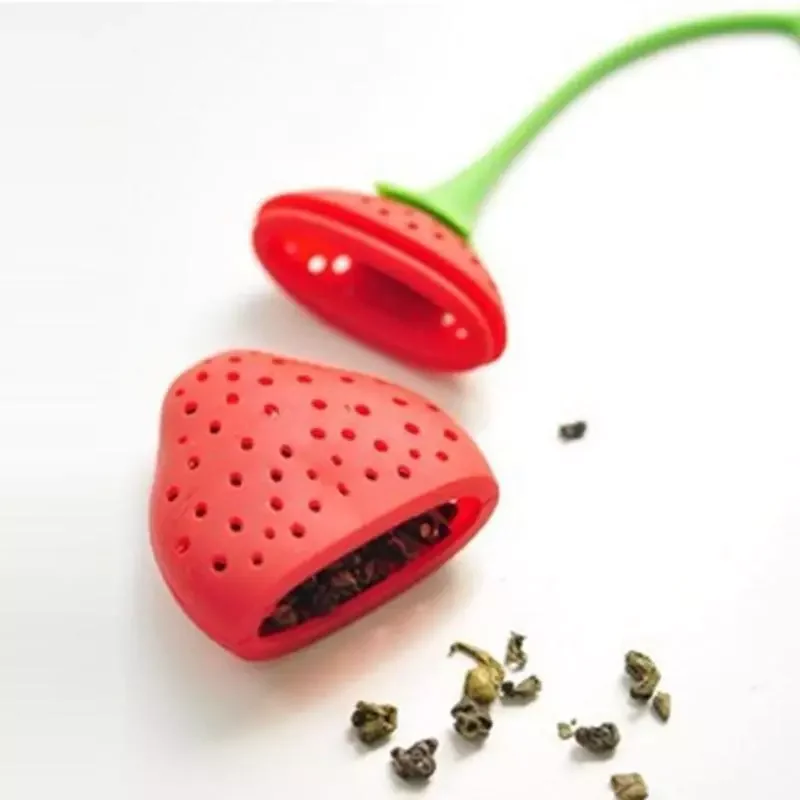 

New in 2022 Filter Diffuser Tea Leaf Strainer Cute Silicone Loose Herbal Spice Infuser Tea Leaf Strainer Household Teaware
