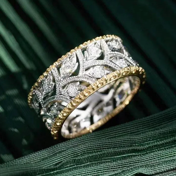 Винтажное модное кольцо в викторианском стиле эпохи из серебра 925 пробы с